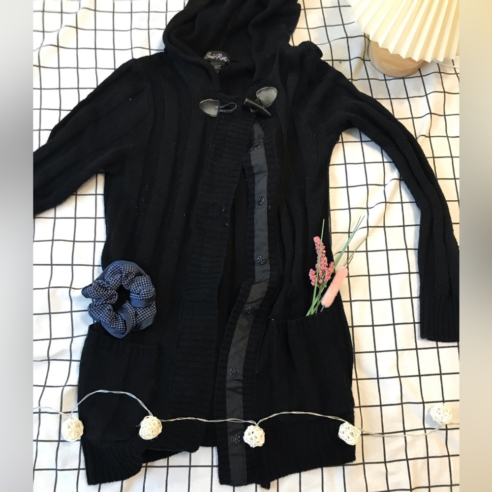 SusieRose Women Long Black Cardigan